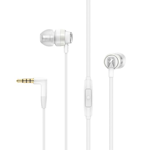 Sennheiser CX 300s Microphonic Headset Ear Canal Type with Universal Remote Controls, White