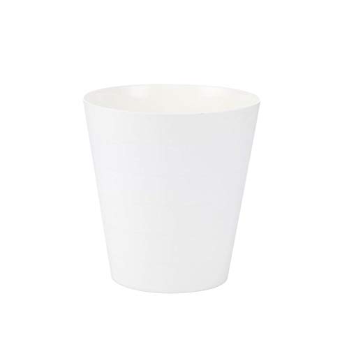 Cubo de basura redondo y blanco de gran capacidad sin tapa para el hogar y la oficina