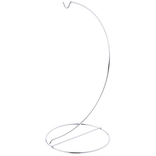 Plymor Simple Silver Ornament Stand, 11" H X 5.125" W X 5.125" D #TOP6