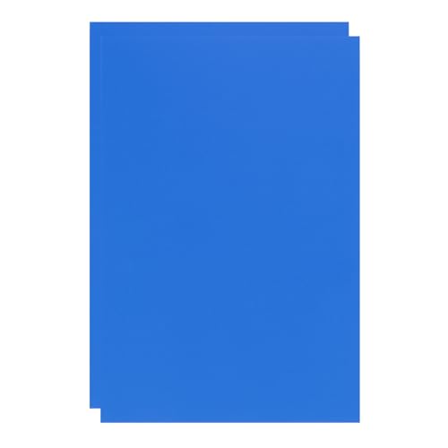 Image of ABS Plastic Sheet 8 x 12 Inch,Flexible Plastic Sheets 1 /12 Inch Thick Thermoplastic Sheet with Leather Texture Light Blue for DIY Crafts Decors 2Pcs