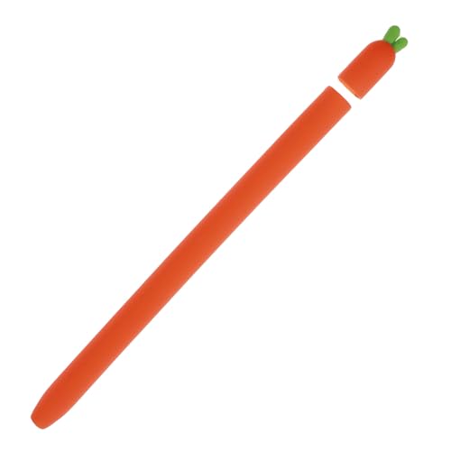 ROMISBABA Estuche Silicona Antideslizante para Lápiz Digital Funda Protectora Estilo Zanahoria Resistente Golpes Compatible con Stylus Pen Generación Accesorio Práctico para Almacenamiento