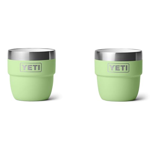 YETI Rambler Espresso Cup, Vacuum Insulated Stainless Steel Stackable Cup, Key Lime, 2 Pack 4 oz (118 ml)