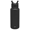 Simple Modern Water Bottle with Straw Lid Vacuum Insulated Stainless Steel Metal Thermos Bottles | Reusable Leak Proof BPA-Free Flask for Gym, Travel, Sports | Summit Collection | 32oz, Midnight Black