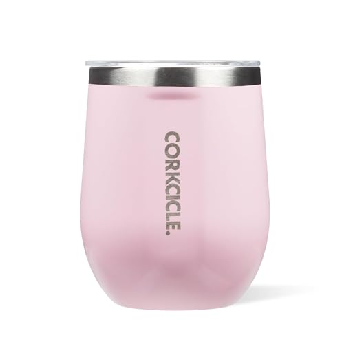 Corkcicle 12Oz Triple-Insulated Stemless Glass Tumbler 2312GRQ