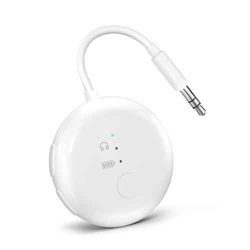 Avantree SoundJet R1 – 飛行機用 Bluetooth トランスミッター 25時間再生 2台同時接続 AirPods（Pro/Max）全モデル対応 aptX Adaptive 対応ワイヤレスオーディオ送信機 Qualcommチップ搭載 Boseなどのヘッドフォン対応 機内/旅行/ジムに最適