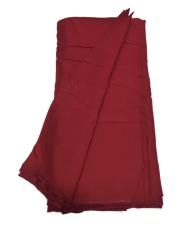 Image of BKRKJ Women's Rayon Cotton Unstitched Fabric by Meter for Sewing Suit Salwar Chudidar Patiyala Kurti Shirt Kameez Blouse Kurta Pyjama (2 Meter, Maroon)