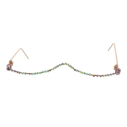 LIFKOME Montatura Per Occhiali in Metallo 1 Paio Di Occhiali Senza Lenti Eleganti Occhiali Decorativi Da Donna