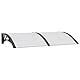 vidaXL Türvordach, Vordach für Haustür 150x80cm, Haustür Überdachung Haustürvordach, Pultvordach Haustürdach Pultbogenvordach, Schwarz Transparent Polycarbonat