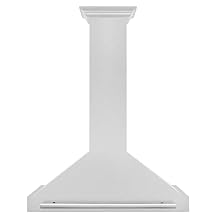 ZLINE 36 in. Convertible Satin Stainless Steel Wall Mount Range Hood with Stainless Steel Handle KB4SNX-36
