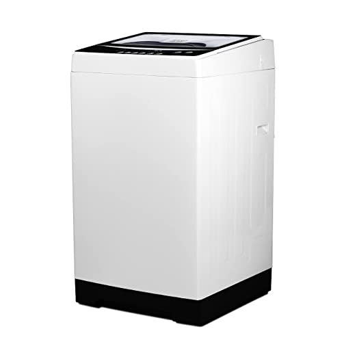 3.0 Portable Top Load Washing Machine, Compact Full-Automatic Washer, White, with Built-In Controls