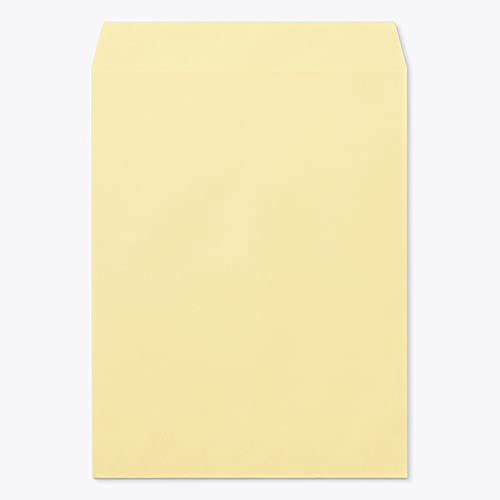 山櫻 封筒 角3 スミ貼 Kクリーム 紙厚85g 〒枠ナシ 100枚 / B5用 カラークラフト 無地 郵便番号枠なし 00542023-0100