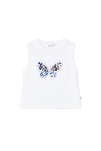 Top noir coton d'été fille Mayoral look branché débardeur ado 10-18 ans avec imprimé smiley rigolo