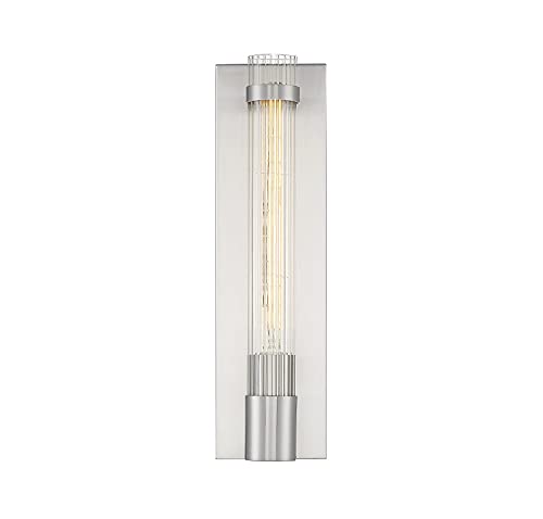 Image of Savoy House 9-996-1-SN Willmar Wall Sconce in Satin Nickel (5 inch W x 16 inch H)