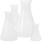 ERINGOGO 4pcs Laboratory Erlenmeyer Flasks Set 50ml 100ml 250ml 500ml Pp Conical Measuring Bottles for Scientific and Industrial Use