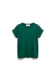 ARMEDANGELS Camiseta de mujer de algodón orgánico IDAARA Loose Fit, Emerald Green, S