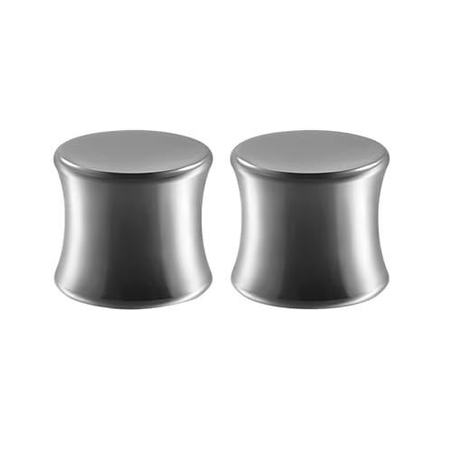 Mesnt チタンイヤートンネルとプラグ ダブルフレアトンネルイヤーストレッチプラグゲージ ボディピアスジュエリー 2個, 12mm, 宝石なし