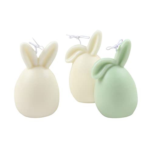 Xidmold 2Pcs 3D Bunny Candle Molds Easter Rabbit Silicone Molds For Fondant, Chocolate, Dessert, Cake Decor, Aromatherapy Candle, Soap, Polymer Clay, Plaster Ornament, Resin Art #TOP4