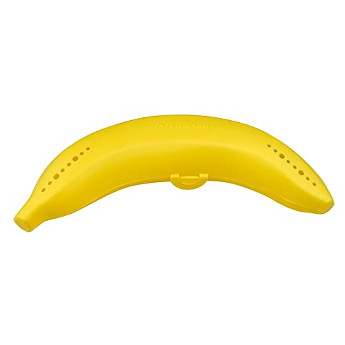 Fackelmann Bananentresor Aufbewahrungsbox für Bananen robuster Behälter aus Kunststoff (Farbe: Gelb) Menge: 1 Stück