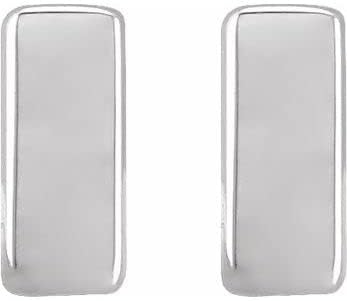 Platinum Bar Earrings Flawless