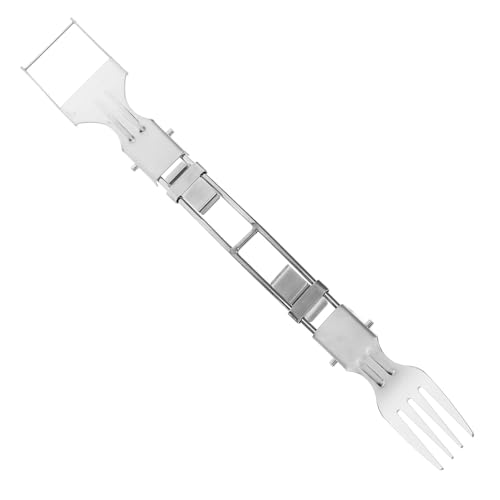 OSALADI Affettatrice per Anguria in Acciaio Inox 2 in 1 Forchetta da Frutta Taglia-Anguria Portatile per Cubetti Utensile da Cucina Pratico per Insalate e Uso Domestico