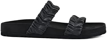 WHITE MOUNTAIN Women's Hands On Footbed Sandal, Black/Smooth, 11 M | Image 1