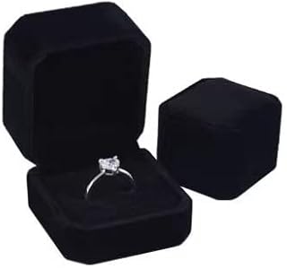 1Pc 5.5*5*4cm Velvet Black Ring Boxes for Jewellery Gift Boxes Ring Box for Engagement Ring Boxes Gift Small Ring Gift Boxes Earring Box Wedding Day Wedding Ring Boxes for Ceremony Men and Women