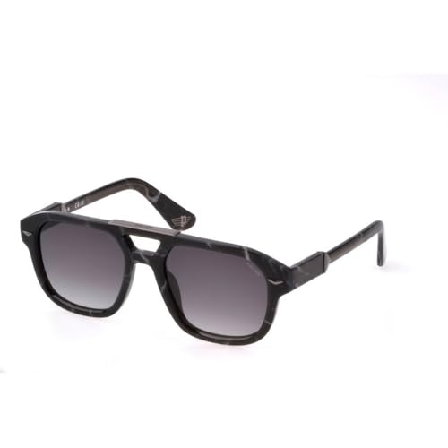 Police Unisex SPLL19 Sunglasses, Marbled Black, 55