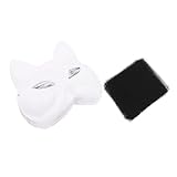 TOYANDONA 10 Stück Teiliges DIY Weißes Fuchs Halbgesichts Papiermaske mit Schwarzen Augengittern...