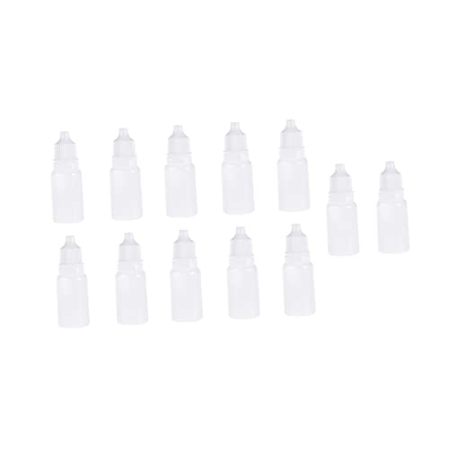 FUNOMOCYA 10ml Squeezable Dropper Bottles 12 Pack Eye Liquid Dropper Bottle Childproof Cap