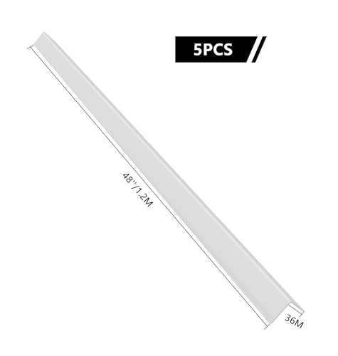 Image of 5pcs 48 inch L*1.42 inch W Aluminum Self-Adhesive Wall Corner Protectors, Wall Furniture Bumper, Safety Baby Proofing Corner Cushion Table Edge, Wide Coverage and Easy to Install - Silver