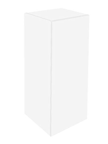 Marketing Holders Pedestal Stand 12"W X 12"D X 32"H White Platform Display Box Art Sculpture Collectible Cube Cover Trophy Trinket Acrylic Showcase Stand Expo Event Wedding Reception 5 Sided #TOP4