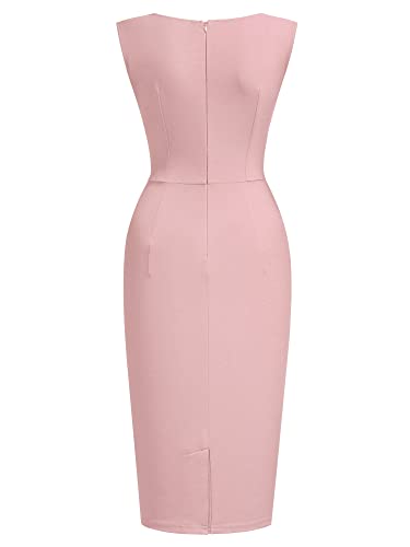 Image of Miusol Women's Retro Ruffle Style Slim Work Pencil Dress