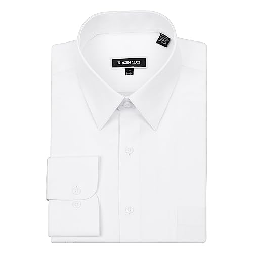 Men's Dress Shirt Regular Fit Long Sleeve Wrinkle-Resistant Business Formal Solid Button Down Shirts with Pocket3