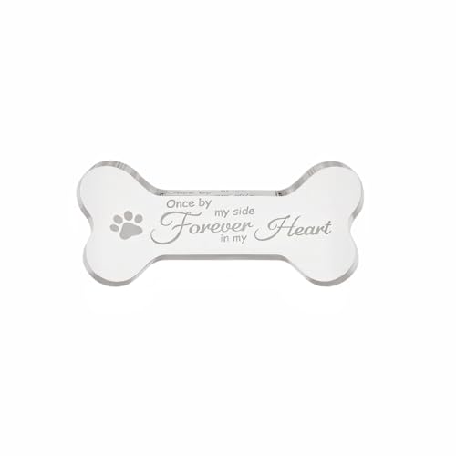 Pawleso Plaque Commémorative Animaux de Compagnie et Souvenir Chien Décédé - Ornement Funéraire Acrylique Transparent pour Hommage