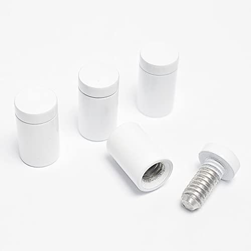 Image of ArtToFrames 19x25mm White Acrylic Standoff - 4 Pack with Screws and Anchors