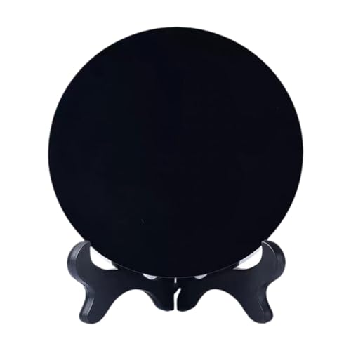 CYDZSRA Mini Espejo de adivinación Fengshui con Disco Circular de obsidiana, Espejo Negro, Regalo Elegante y versátil para Todos. Mini adivinación Negro, Herramientas, Metro