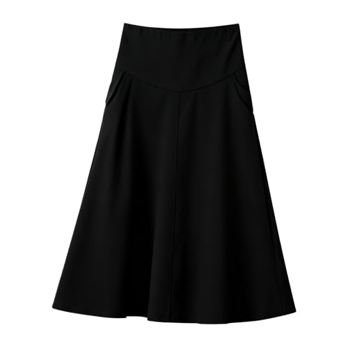 Jupe de maternité fluide anti-compression avec taille élastique coton doux - 6