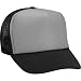 Otto Caps OTTO Polyester Foam Front 5 Panel High Crown Mesh Back Trucker Hat - Blk/Gry/Blk
