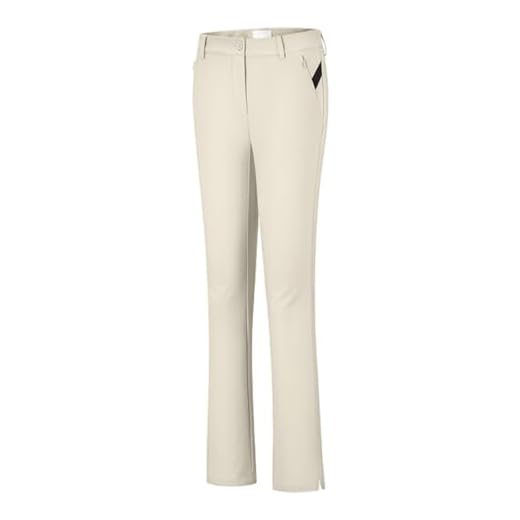Neamou Ladies Golf Pants - Zipper Pockets Quick Dry Pants,Women's Golf Pants Stretch Waisted Sweatpants Flared Athletic Work Pants Khaki