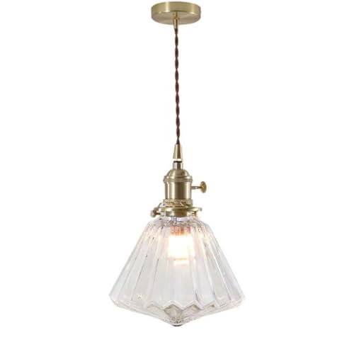 Lámpara de cristal plisado compatible con comedor y vestíbulo