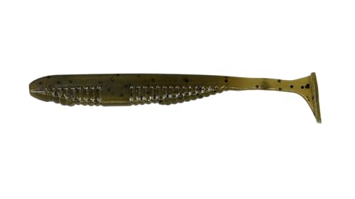 YAMAMOTO YAMAMOTO BAITS(���}���g�x�C�c) �V���b�h�V�F�C�v�X�C�}�[ 3.7inch No.297 Green Pumpkin with Black Flakes