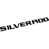 Silverado 1-Piece Badge Emblems in Chrome Shiny Glossy Finish for 2007-2018 Silverado, Canyon, and Sierra- Suitable for Hood - Fits 1500, 2500HD, and 3500HD Models - Gloss Black