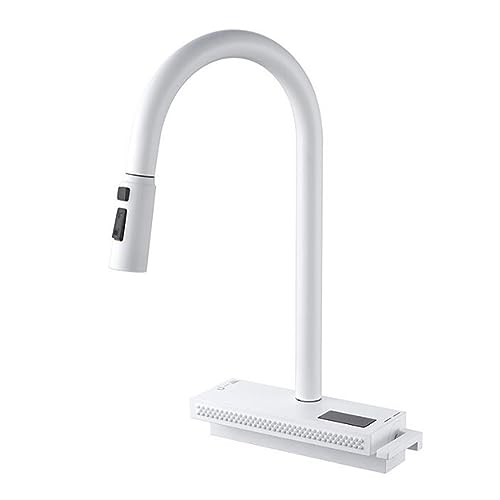 Robinet en laiton multifonction cascade gris avec affichage numérique led