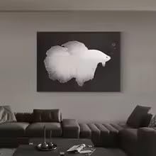 Affiche sur toile Poisson Betta LMAIWANG tableau Wabi-Sabi minimaliste salon 70x100cm