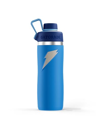 Gatorade ‘Overtime’ 32oz Stainless Steel Water Bottle, Twist Cap, Royal Blue/Navy