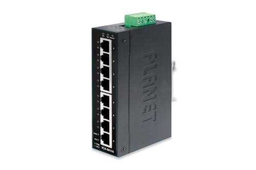 IGS-801M IP30 Industrial SNMP Switch 8-Port 10/100/1000Base-TX (-40~ 75C)