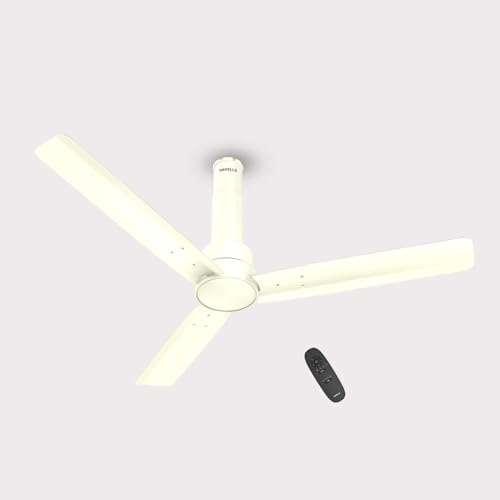 Havells 1200mm Elio BLDC Ceiling Fan | Remote Controlled, High Air Delivery Fan | 5 Star Rated, Upto 60% Energy Saving, 2+1* Year Warranty | (Pack of 