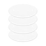 Whispern Cloud 4pcs Round Blanking Plate Covers: 11cm Ceiling Hole Covers with Screw - Blank Plates for Outlet Cap, Llight Switch, Wall Hole, Electrical Panel, White, PP