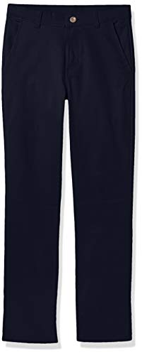 Nautica boys Flat Front Stretch Twill Chino Khaki Pant
