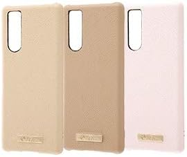 Xperia 5 Case Open Leather Case with TETRA Plate/Beige